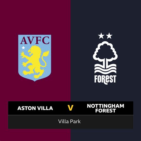live voetbalwedstrijd Aston Villa Nottingham Forest