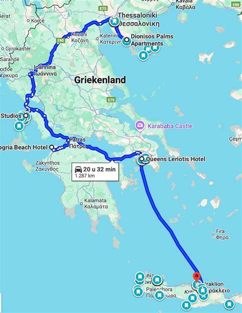 Route van Thessaloniki Airport naar Adigonidon Str 29