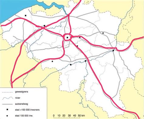 Autosnelwegen rond Dortmund kaart