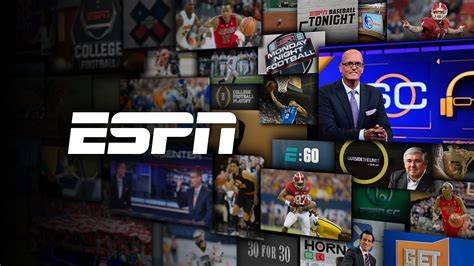 ESPN voetbalstream op televisiescherm