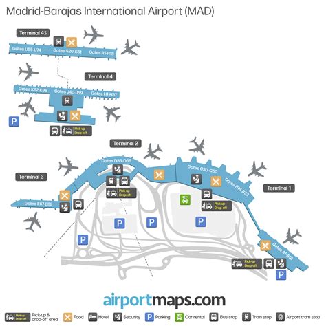 Terminalen en autoverhuur Madrid-Barajas