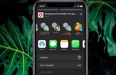 WeTransfer-downloadlink delen via WhatsApp